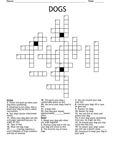 Click the answer to find similar crossword clues. . Canine checker crossword clue